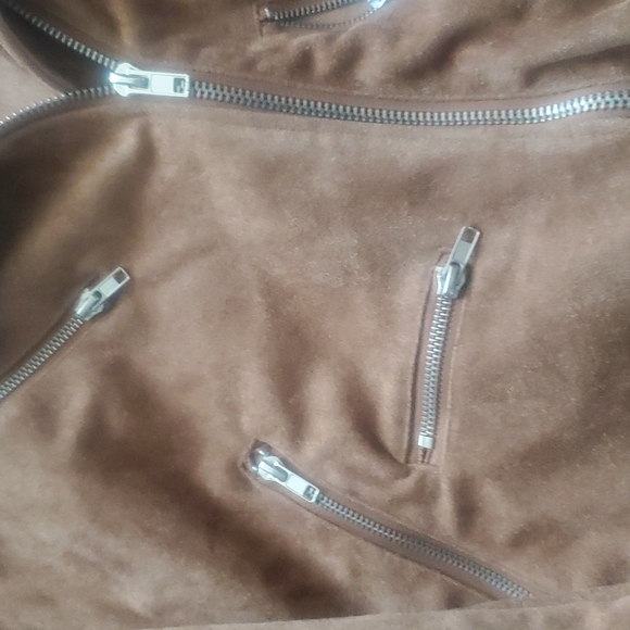 Crop Faux Suede Jacket - Picture 3 of 4